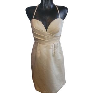 Alyce Designs Bridesmaid Formal Dress In Cream Color 10
